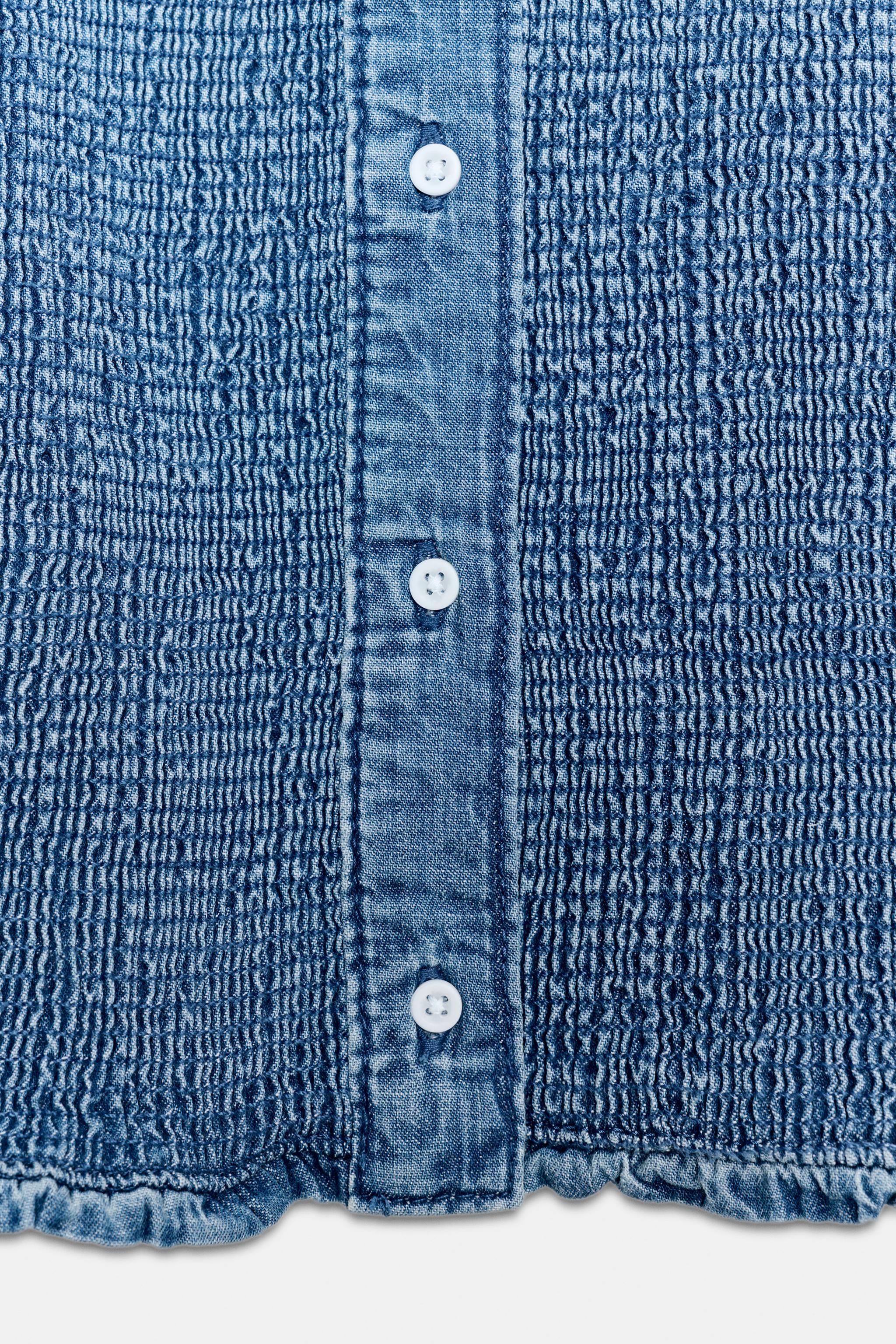 CHEMISE EN DENIM NID D'ABEILLE